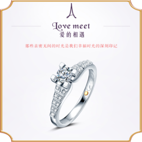 MLE超级珠宝钻石戒指18K白金求婚结婚钻戒婚戒爱的相遇Ⅱ