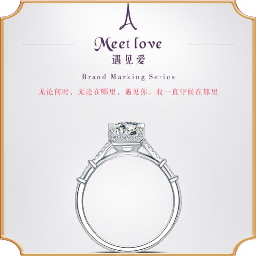 MLE超级珠宝18K白金1克拉钻石戒指求结婚戒对戒群镶遇见爱I 商品图0