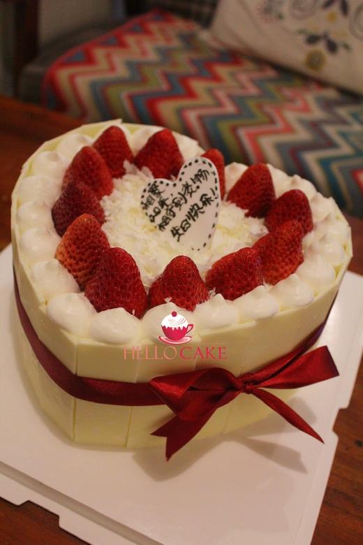 奶油蛋糕 下单前请仔细阅读商品详情 水果心形如需增加或者修改文字 请下单备注  商品图1