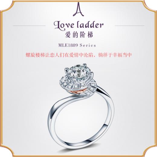 埃菲尔印记婚戒 18K白金结婚钻石戒指女求婚订婚爱的阶梯I 商品图0