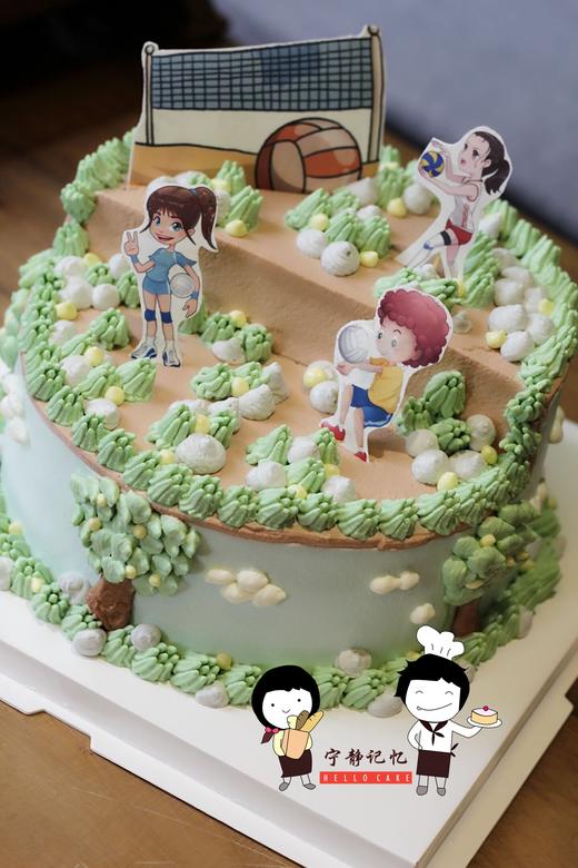 下单前请仔细阅读商品详情 奶油蛋糕 运动 排球如需增加或者修改文字 请下单备注  商品图1