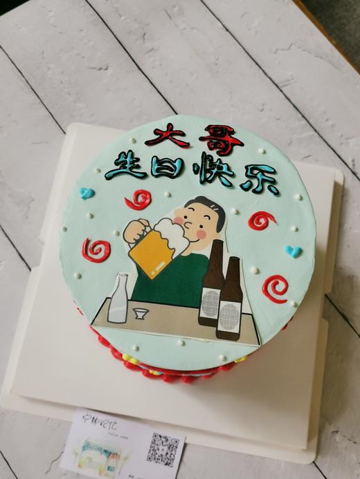 奶油蛋糕 下单前请仔细阅读商品详情 喝啤酒的男士 如需增加或者修改文字 请下单备注 商品图0