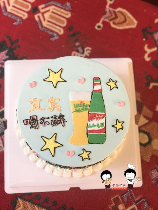 奶油蛋糕 下单前请仔细阅读商品详情 奶油手绘 乌苏啤酒 如需增加或者修改文字 请下单备注 商品图0