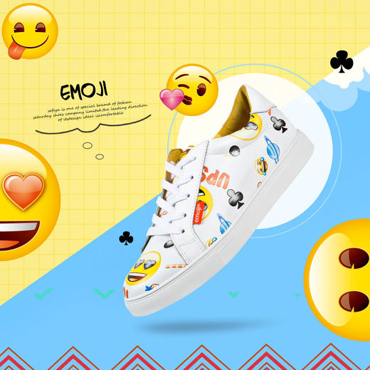 商场同款 |Safiya X emoji合作款春秋季牛皮休闲小白鞋商场同款平底舒适女鞋SF81112148 商品图1