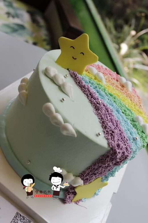 下单前请仔细阅读商品详情  彩虹奶油蛋糕 如需增加或者修改文字 请下单备注 商品图1