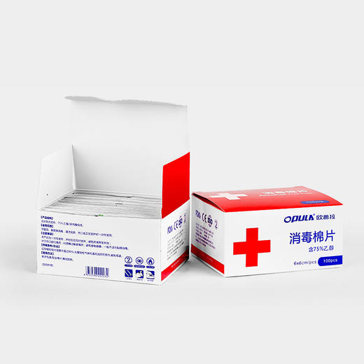【预售3月10日发货】欧普拉消毒棉片  100片锡箔独立包装，安全卫生 商品图3