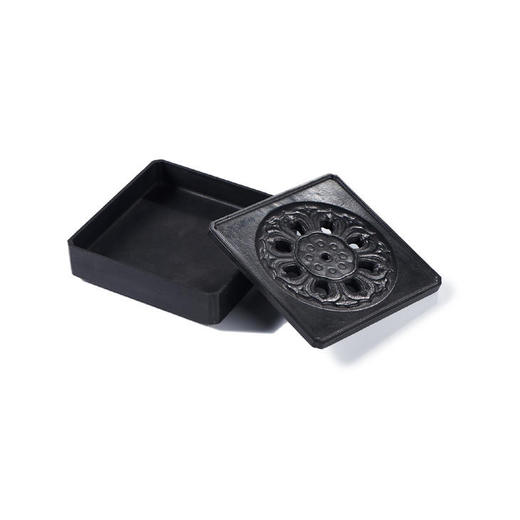 木竟 海棠角正方 乌金石 壶承 
16cm*16cm*4cm 商品图0