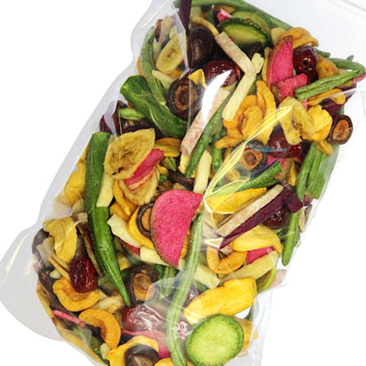 【10种果蔬 蔬菜当零食】500g果蔬脆蔬菜干水果干混合装即食香菇脆秋葵健康零食 商品图1
