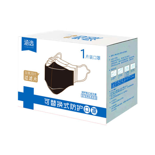 【现货速发】可替换式一次性防护口罩垫(内含1个口罩+20个过滤芯片)   增加口罩使用次数  保持口罩内部卫生 舒适透气 商品图4