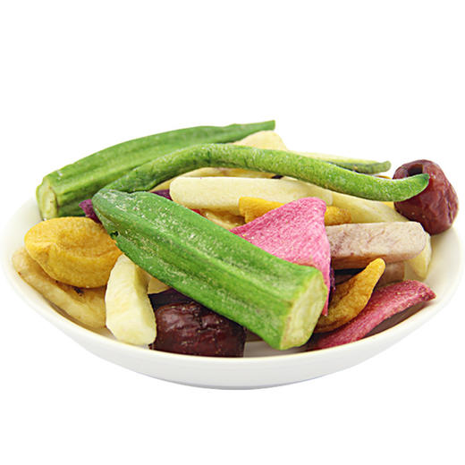 【10种果蔬 蔬菜当零食】500g果蔬脆蔬菜干水果干混合装即食香菇脆秋葵健康零食 商品图3