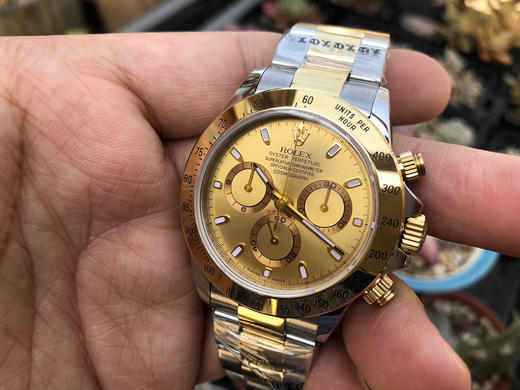 ROLEX劳力士 宇宙计时型 迪通拿金面间金款，改装Cal.4130自动机械计时 商品图1