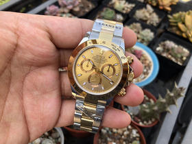 ROLEX劳力士 宇宙计时型 迪通拿金面间金款，改装Cal.4130自动机械计时