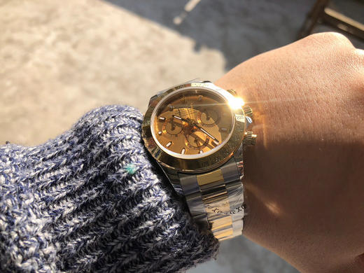 ROLEX劳力士 宇宙计时型 迪通拿金面间金款，改装Cal.4130自动机械计时 商品图7