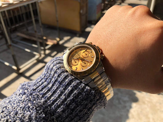 ROLEX劳力士 宇宙计时型 迪通拿金面间金款，改装Cal.4130自动机械计时 商品图8