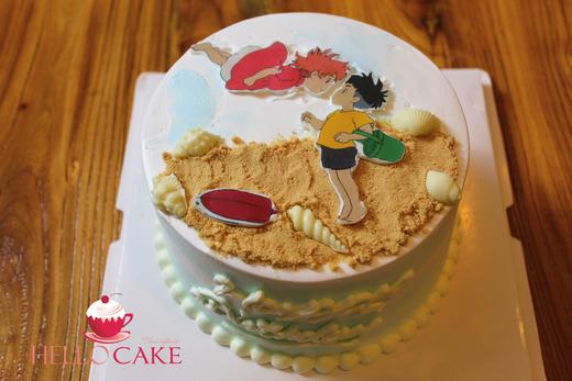   下单前请仔细阅读商品详情  奶油蛋糕 悬崖上的金鱼姬  如需增加或者修改文字 请下单备注  商品图1