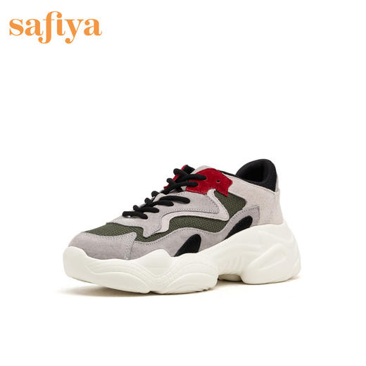 商场同款 |Safiya/索菲娅春秋圆头深口高跟老爹鞋单鞋女SF93112095 商品图0