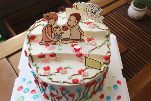   下单前请仔细阅读商品详情  奶油蛋糕 家人 一家三口  如需增加或者修改文字 请下单备注  商品图1