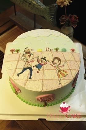   下单前请仔细阅读商品详情  奶油蛋糕 家人 一家四口  如需增加或者修改文字 请下单备注 