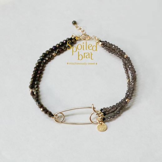 spoiledbrat jewelry别针系列手链-茶色尖晶石、茶晶 商品图0