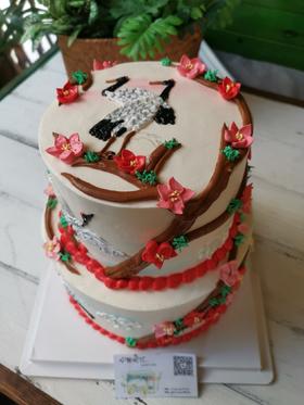 下单前请仔细阅读商品详情 祝寿蛋糕 仙鹤  如需增加或者修改文字 请下单备注