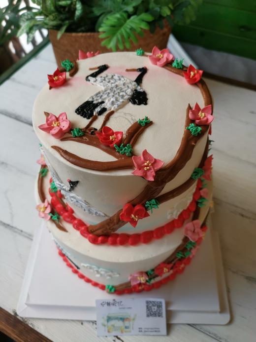 下单前请仔细阅读商品详情 祝寿蛋糕 仙鹤  如需增加或者修改文字 请下单备注 商品图0