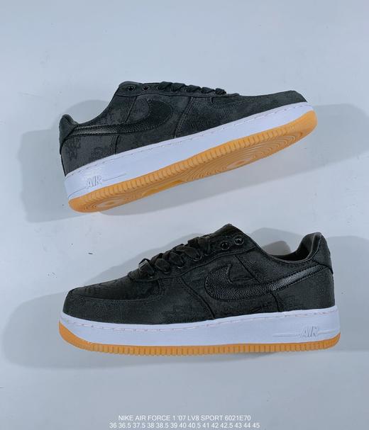 耐克fragment x clot x nike air force 1联名黑丝绸闪电休闲时尚百搭