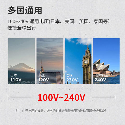 便携式电热水壶一体烧水杯旅行家用宿舍折叠小型迷你电加热开水杯 商品图3