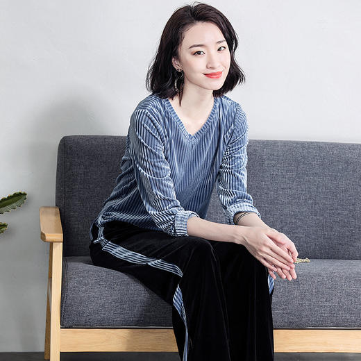 XMH-T9C3097DB新款韩版阔腿裤卫衣两件套 商品图0