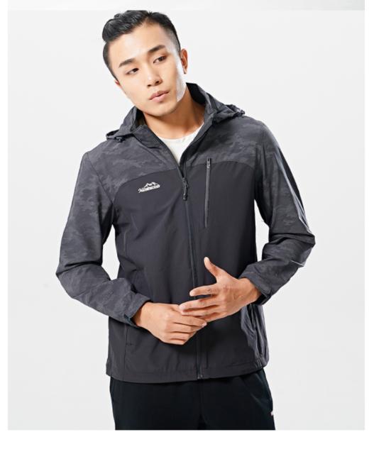 威鼎男士弹力透气连帽开衫外套 商品图3