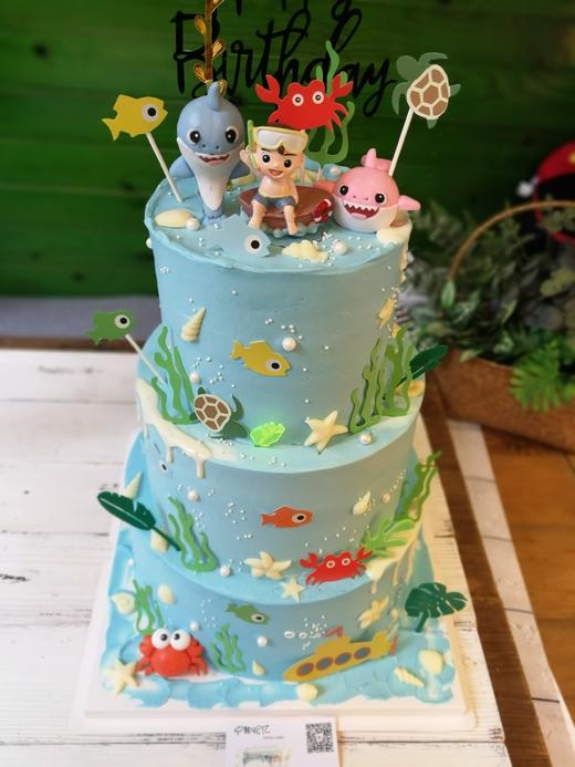 下单前请仔细阅读商品详情 三层 海底世界  如需增加或者修改文字 请下单备注 商品图1