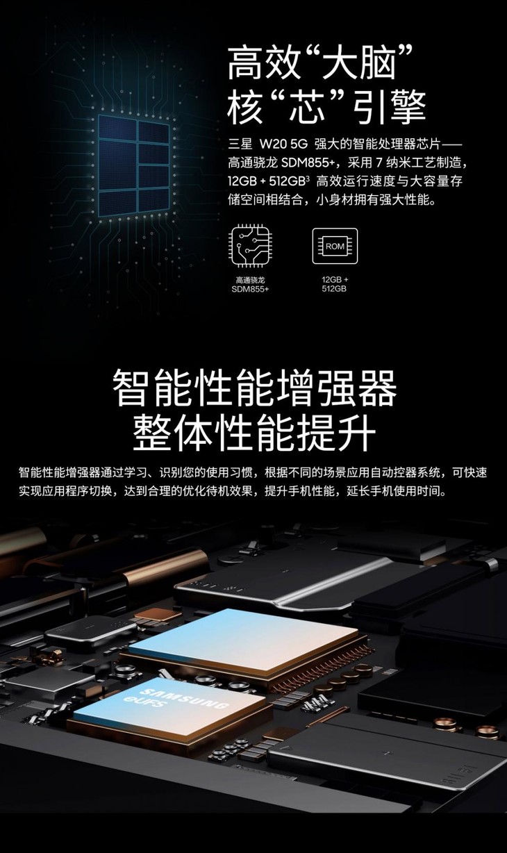 三星samsung 心系天下 w20 5g手机 w2020折叠屏