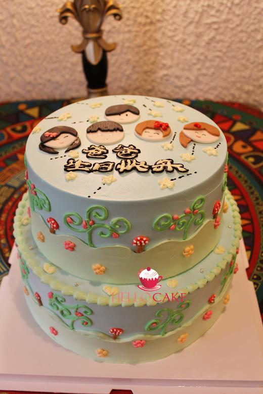 翻糖头像 家人  多层下单前请仔细阅读商品详情 如需增加或修改文字 请下单备注  商品图0