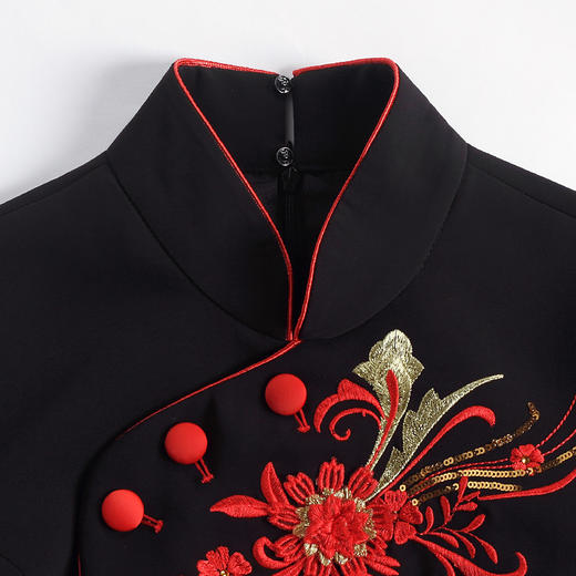 DLQ-A2165绣花中国风复古改良旗袍外套 商品图2