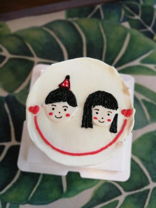 4寸奶油蛋糕 情侣手绘 下单前请仔细阅读商品详情  如需增加或修改文字 请下单备注  商品图0