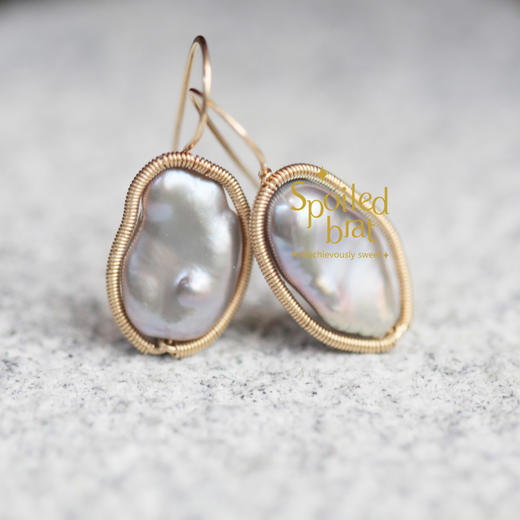spoiledbrat jewelry异形珍珠耳环 商品图1