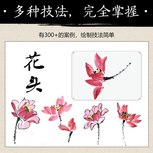 国画300例 写意荷花技法入门教程 商品图3