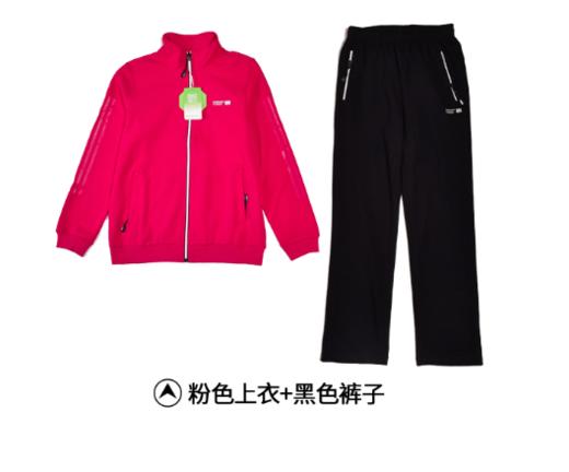 威鼎女士运动休闲套服针织两件上衣裤子印花透气柔软套装 商品图1