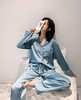 韩国大牌春夏季女士睡衣套装oversize长袖家居服仿真丝绸布袋睡衣 商品缩略图7