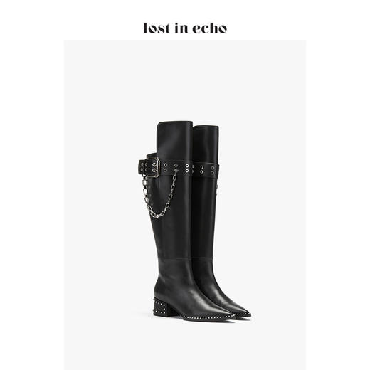新年闪购lost in echo链条过膝中筒马靴 商品图1
