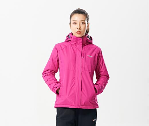 威鼎女士深冬棉服外套加绒加厚大码保暖透气防风户冲锋风衣外连帽 商品图0