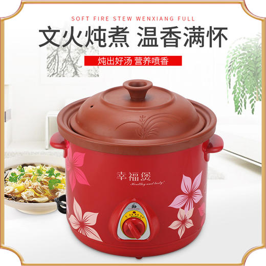 多功能养生紫砂电炖锅 小家电炖砂锅 煲汤锅炖蛊 商品图0