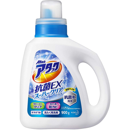 日本原装KAO花王高渗透抗菌消臭酵素洗衣液900g*3瓶