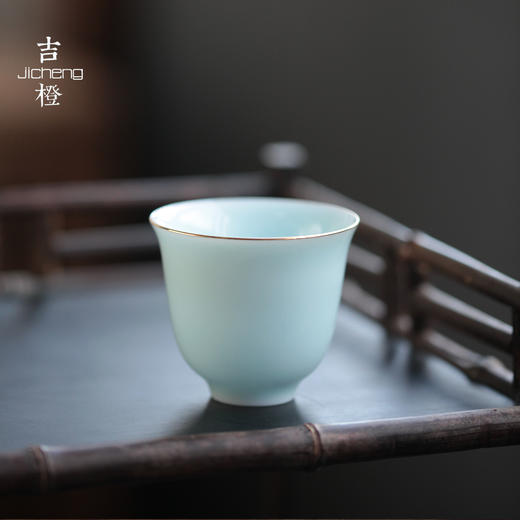 【茶杯/品茗杯】德化手工金线白瓷功夫茶具家用茶杯主人品茗杯个人杯 6个盒装 商品图3