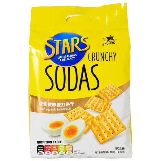 众星（黄色）咸蛋黄味梳打饼干4897046717254 1*12 商品图1