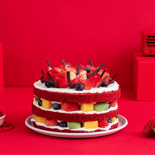 【半价秒杀仅94元，可预约90天内配送】草莓红丝绒，可选1/2磅（深圳/广州均可配送) 商品图1