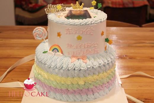 双层 照片蛋糕 下单前请仔细阅读商品详情 如需增加或修改文字 请下单备注 商品图0