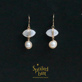 spoiledbrat jewelry马眼月光石珍珠耳环
