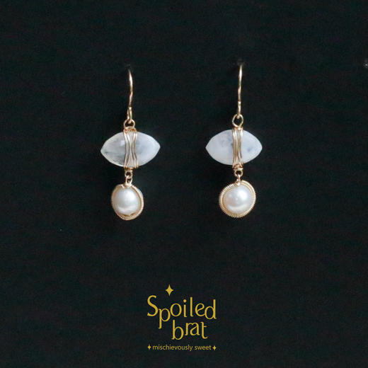 spoiledbrat jewelry马眼月光石珍珠耳环 商品图0