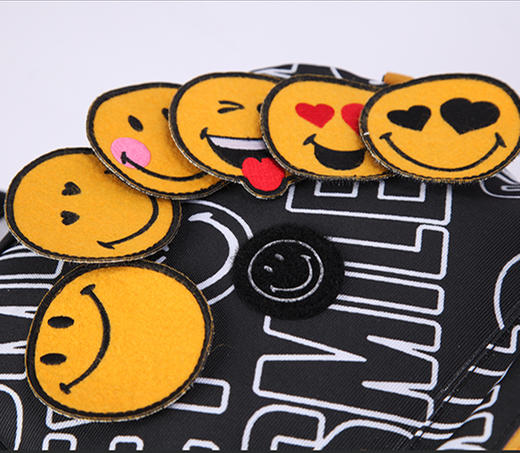 Smiley “百变表情”时尚双肩背包（每天更换不一样的笑脸） 商品图7