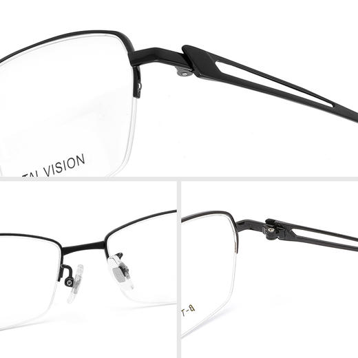Coastal Vision 镜宴商务系列钛金属半框光学镜架CVO4013 商品图2